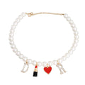 Cream Pearl Designer Charm Necklace