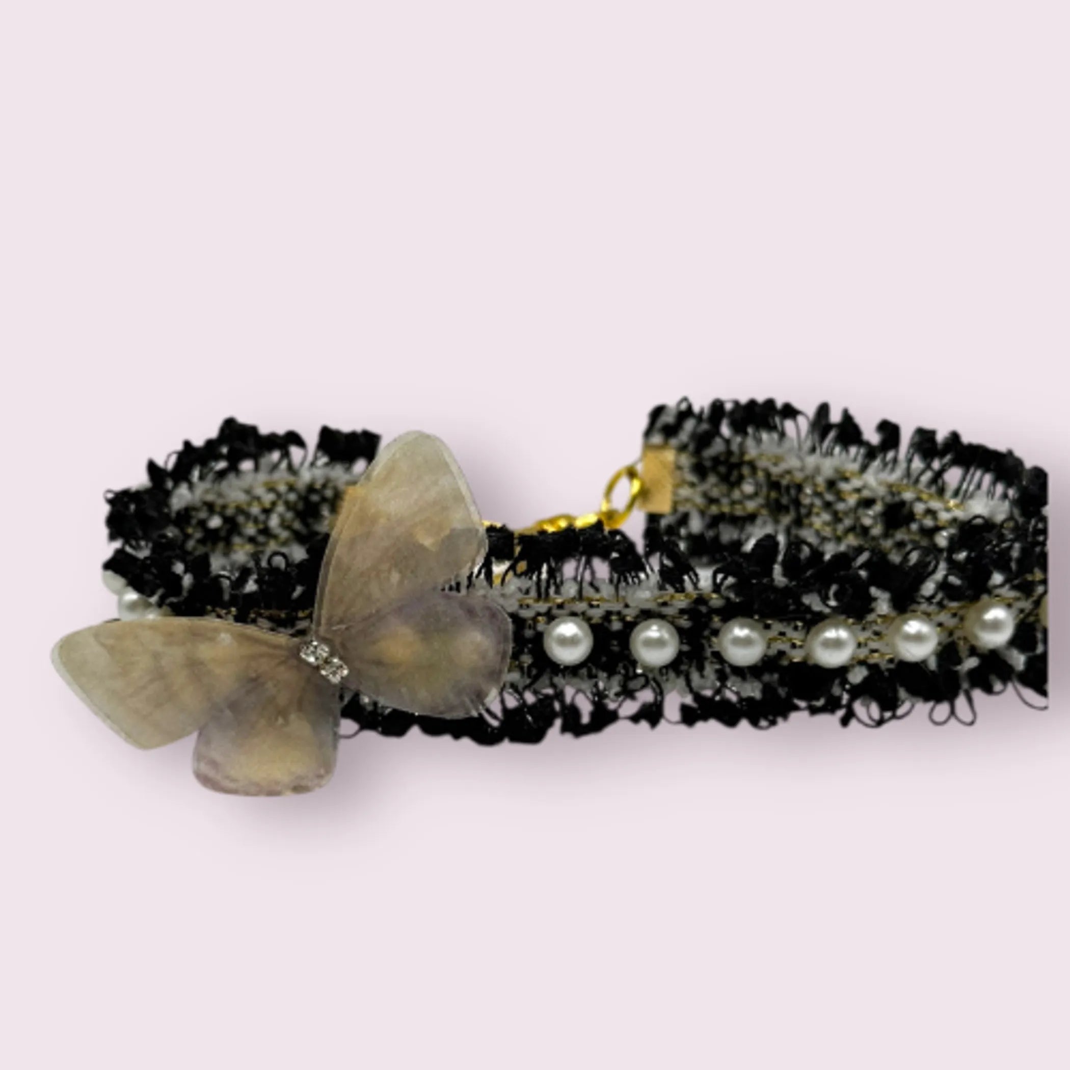 Mariposa Tweed Dog Necklaces