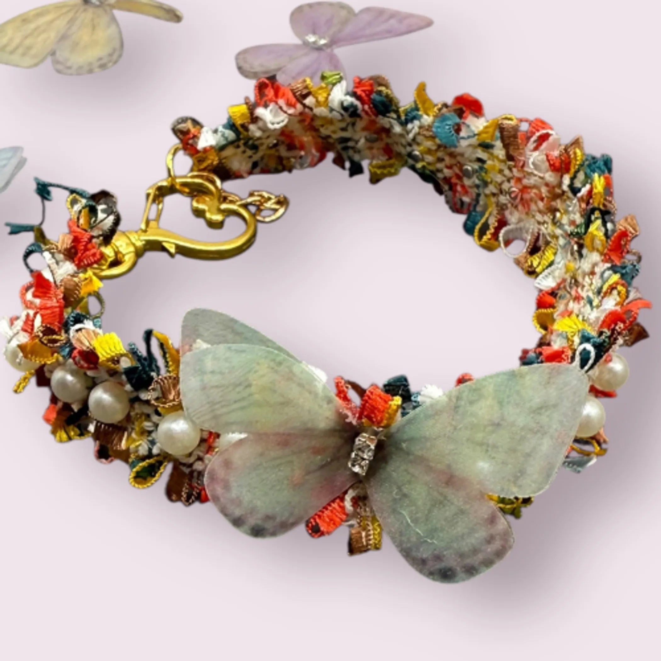 Mariposa Tweed Dog Necklaces