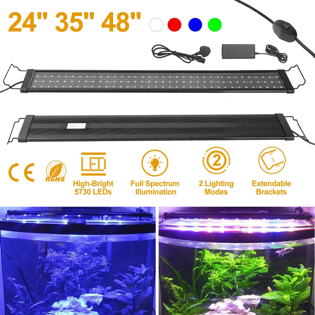 LED Aquarium Light Multi-Color Full Spectrum Freshwater Fish Tank