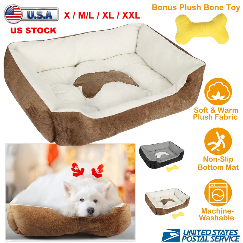 Pet Dog Bed Soft Warm Fleece Puppy