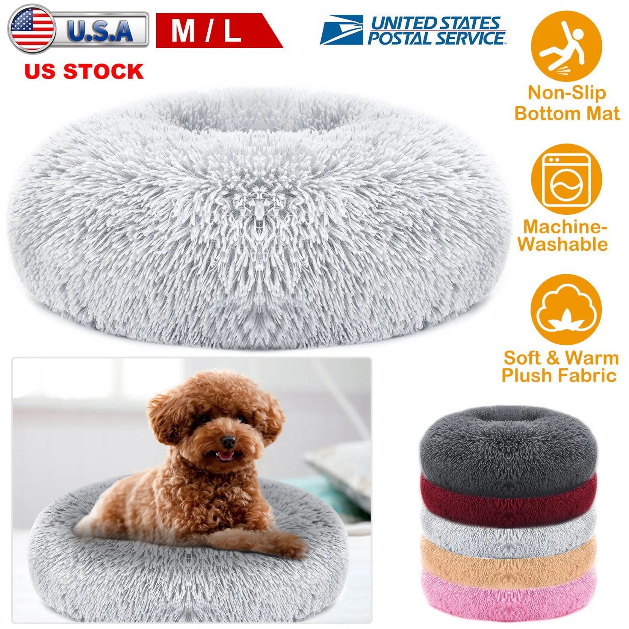Pet Dog Bed Soft Warm Fleece Puppy Cat Bed