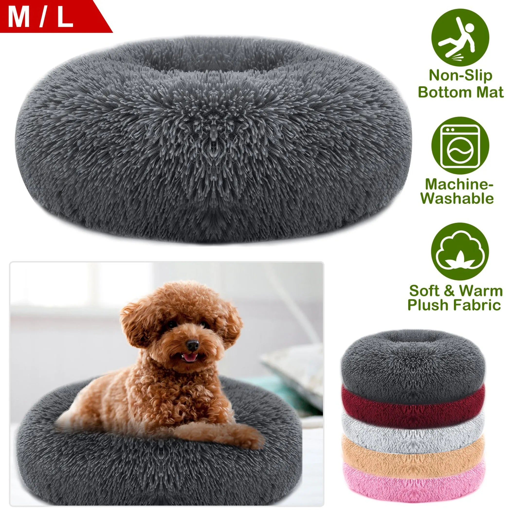 Pet Dog Bed Soft Warm Fleece Puppy Cat Bed