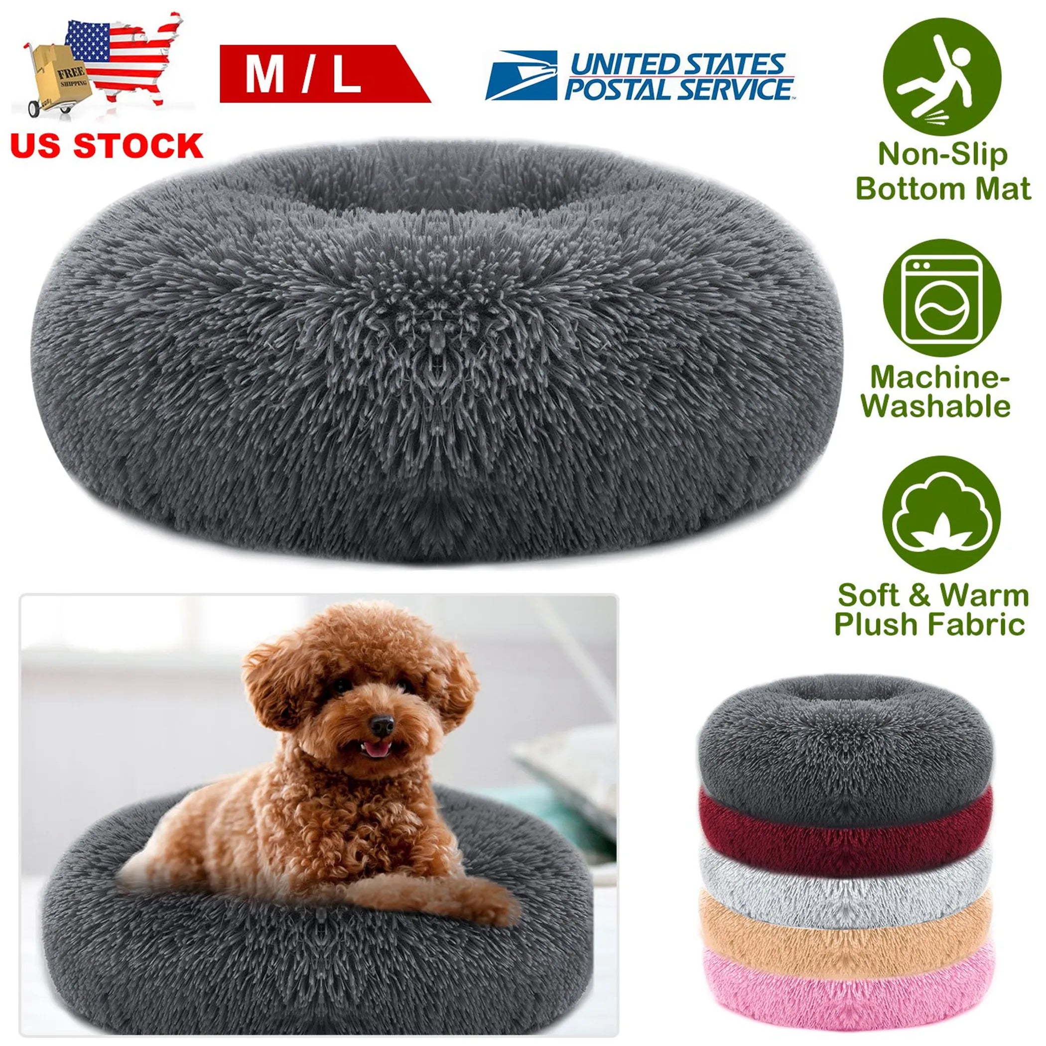 Pet Dog Bed Soft Warm Fleece Puppy Cat Bed