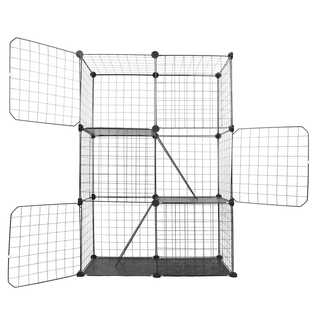 3 Tier Cat Playpen Cage Metal Indoor Cat House
