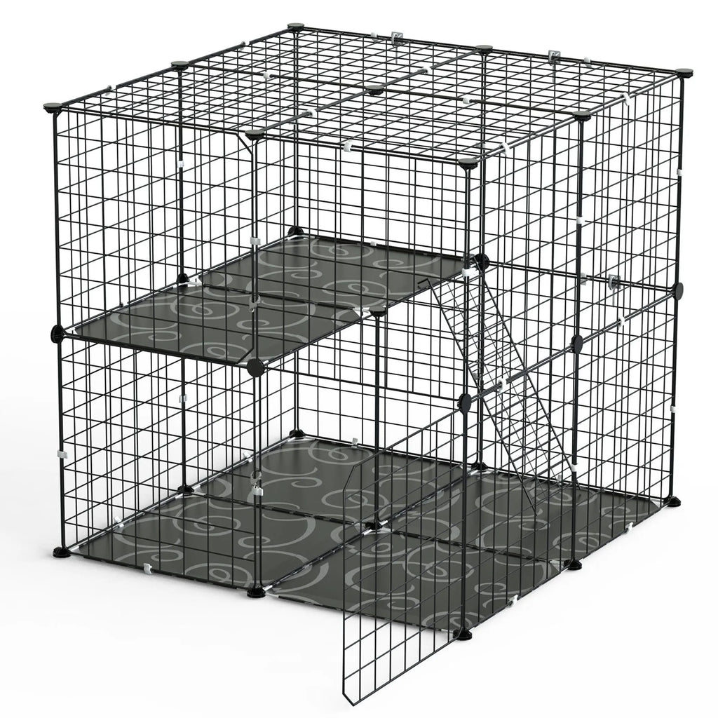 2Tier Cat Cage Playpen Indoor Pet Enclosures Kitten Kennel House