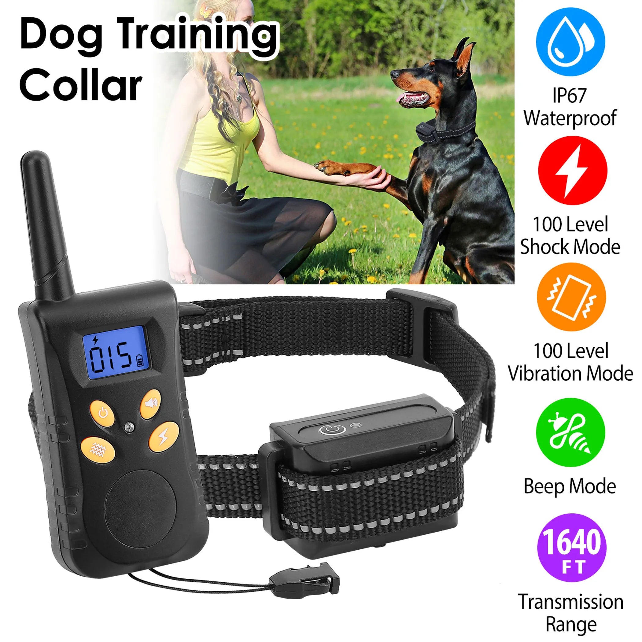 Dog Training Collar IPX7 Waterproof Pet Beep