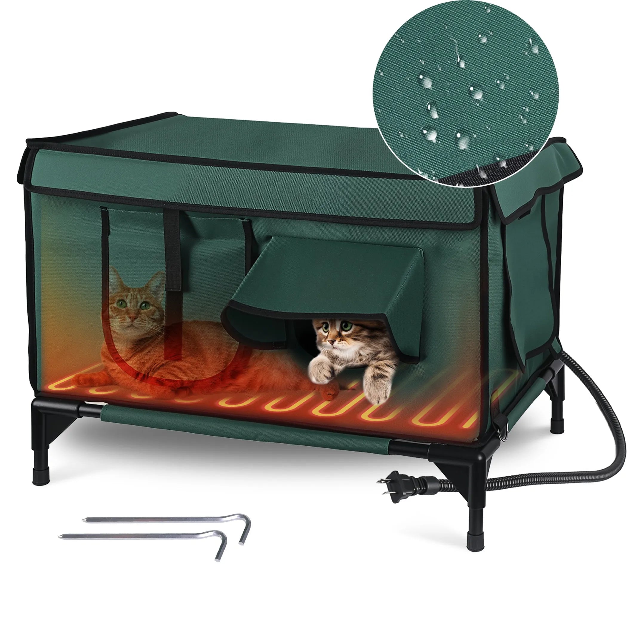 Waterproof Heated Cat House