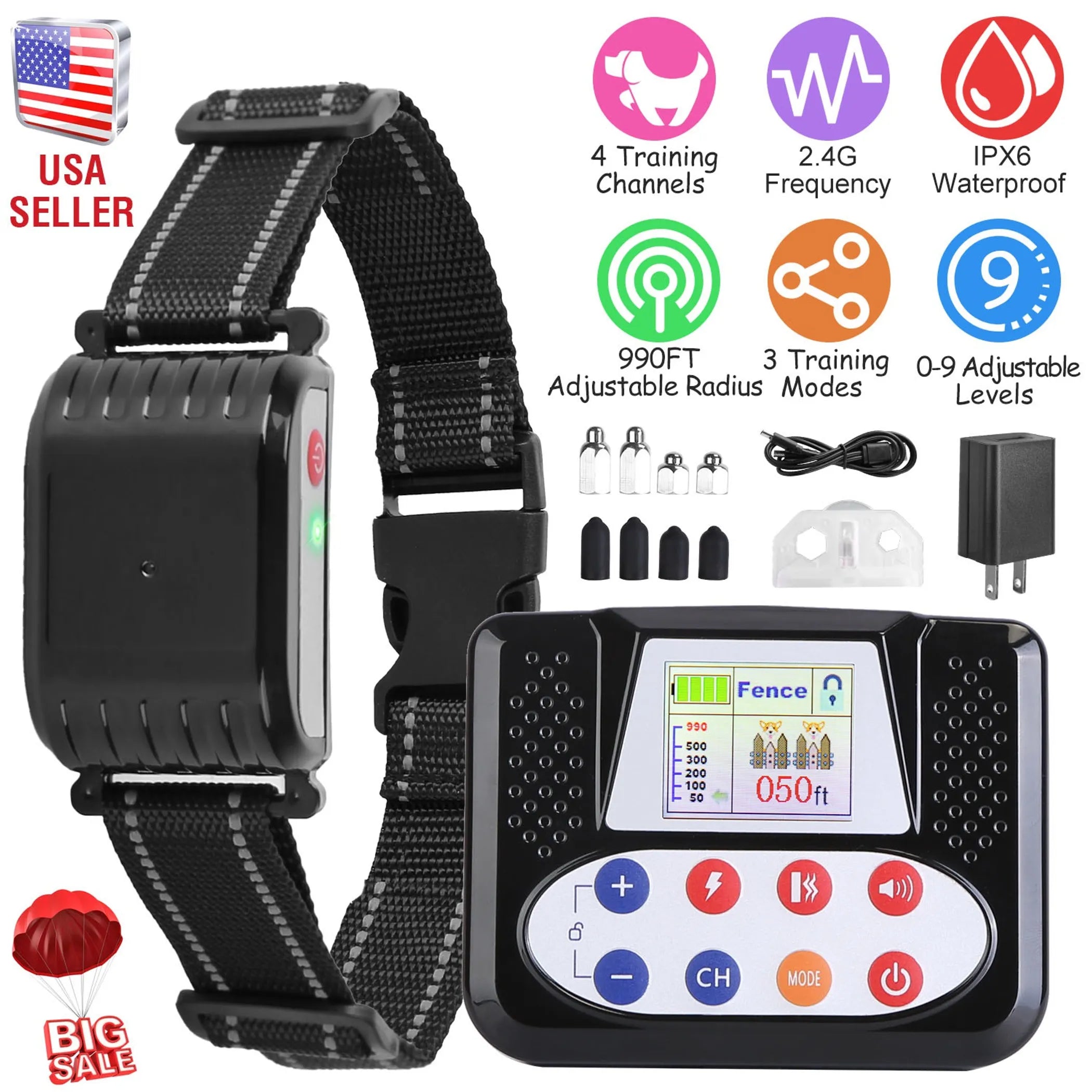 990FT Range Dog Wireless Fence